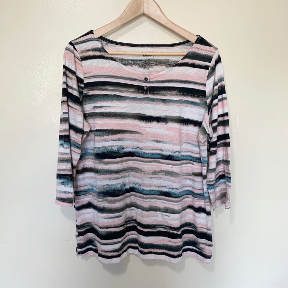 Sonoma horizontal stripped shirt, size large